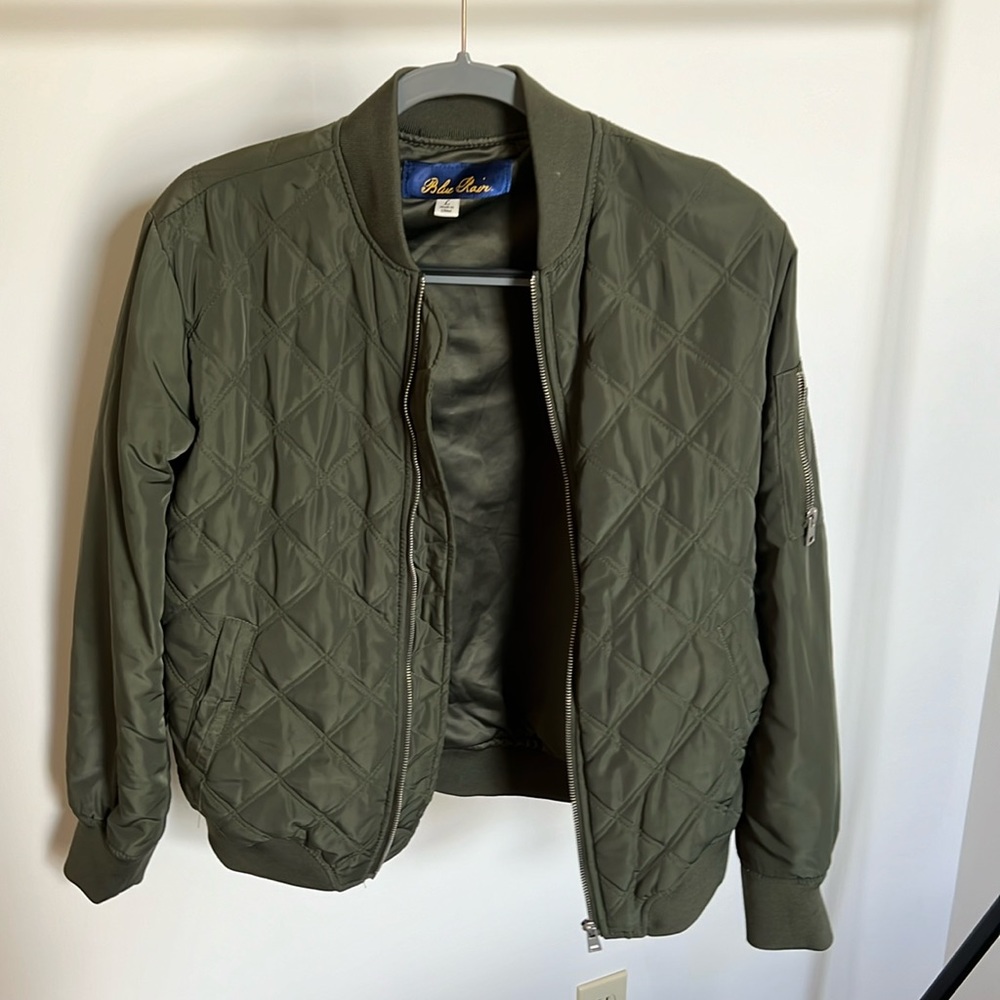 Green bomber jacket
